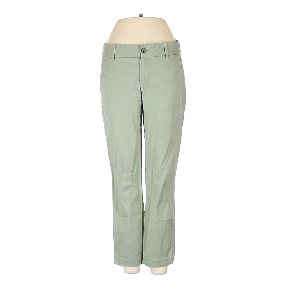 J.Crew Factory Store Green Mid-Rise Straight Leg Boyfriend Khaki Jeans
